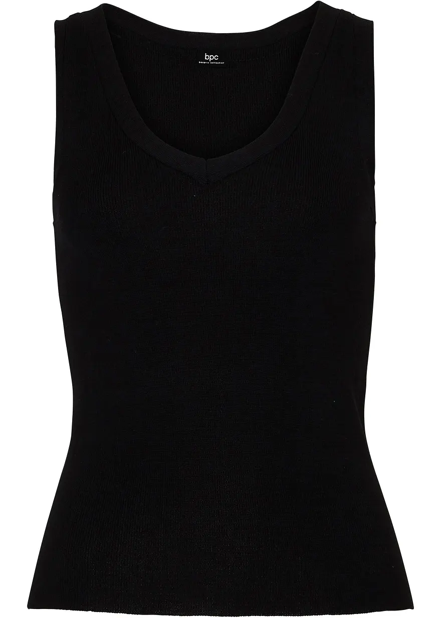 Leichtes Stricktop mit V-Ausschnitt