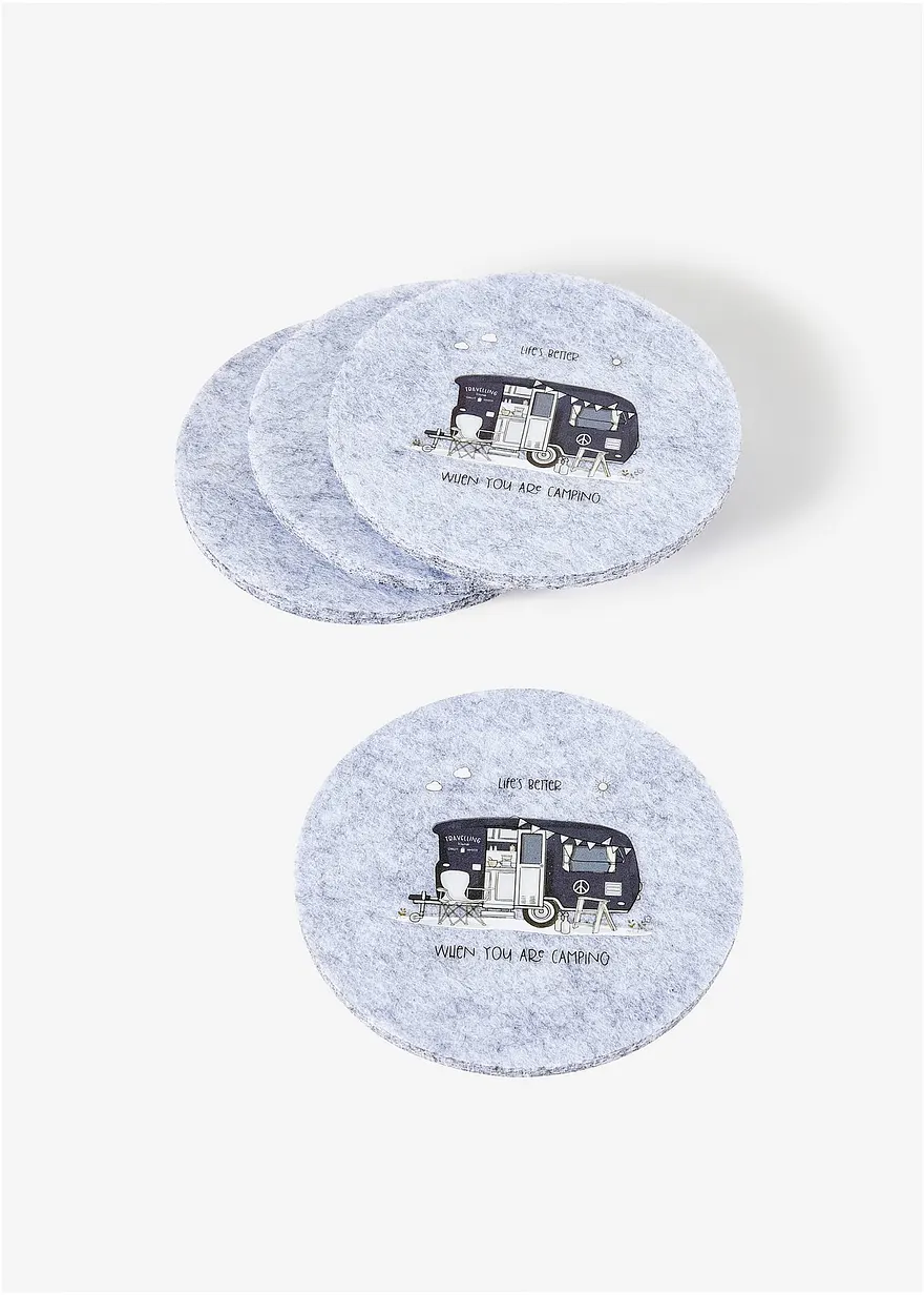Untersetzer mit Camper-Motiv (4er Pack)