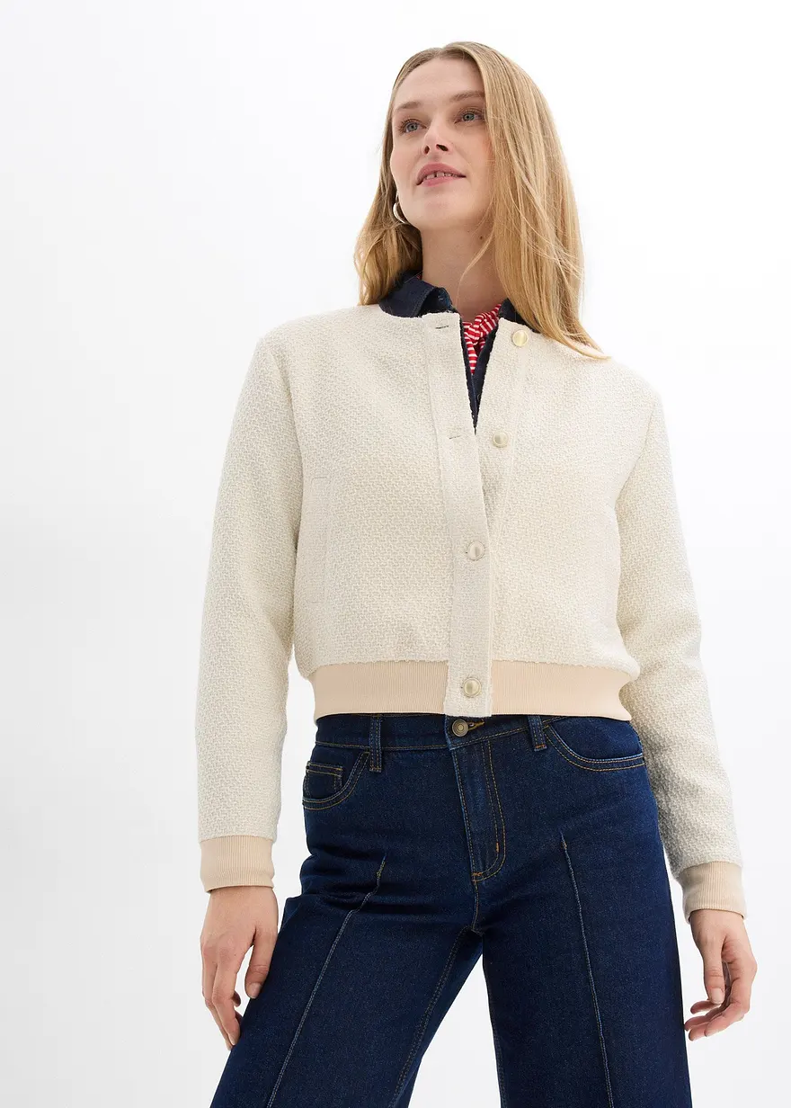 Blouson aus kuscheligem Bouclé
