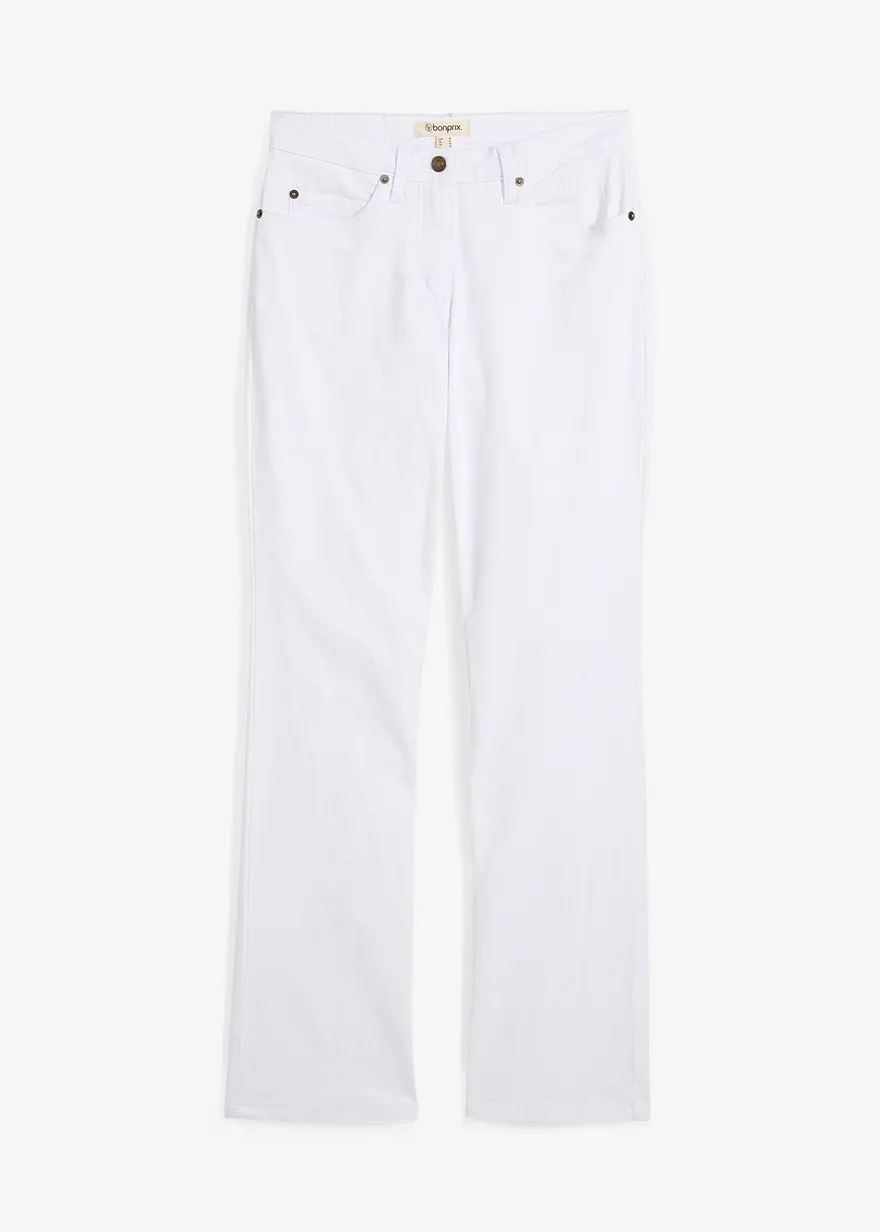 Straight Jeans Mid Waist, Stretch