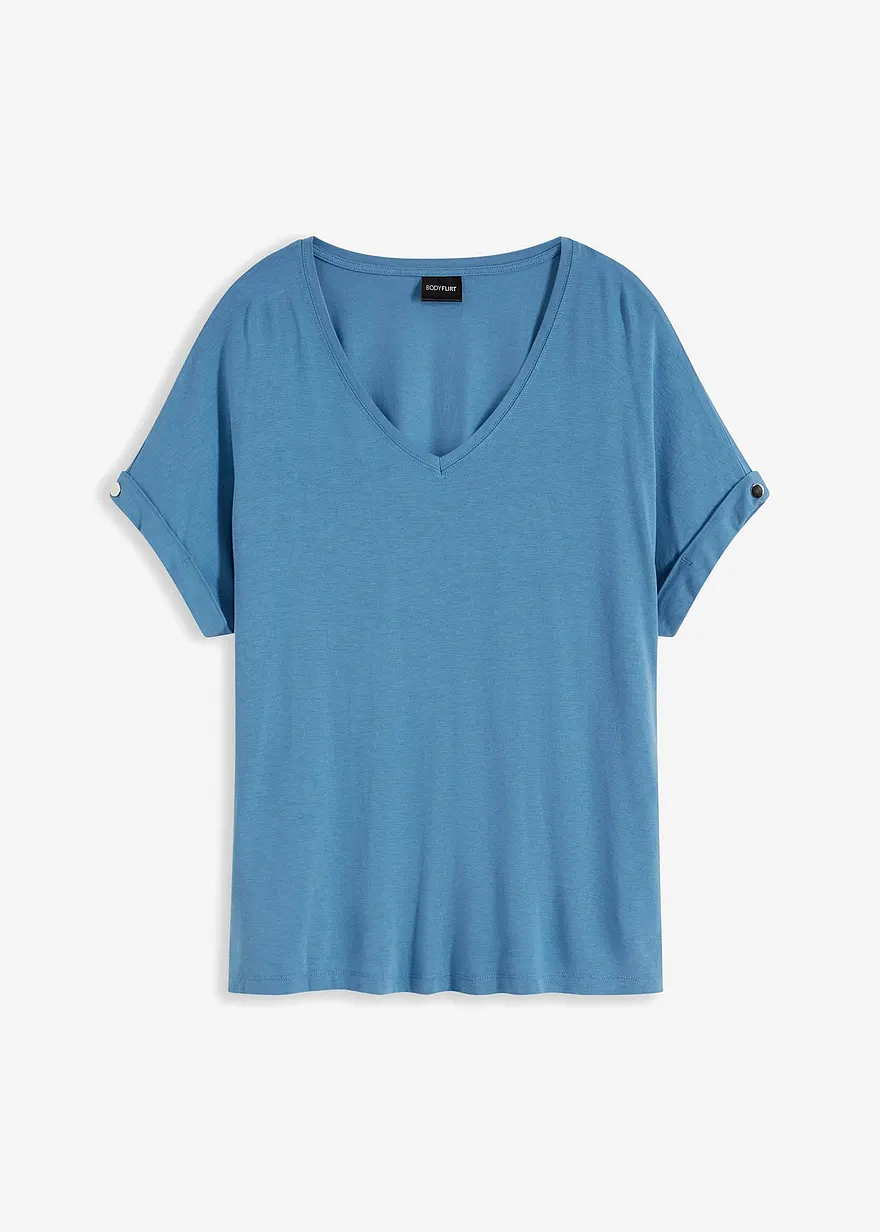 Shirt aus fließendem Viskose-Mix