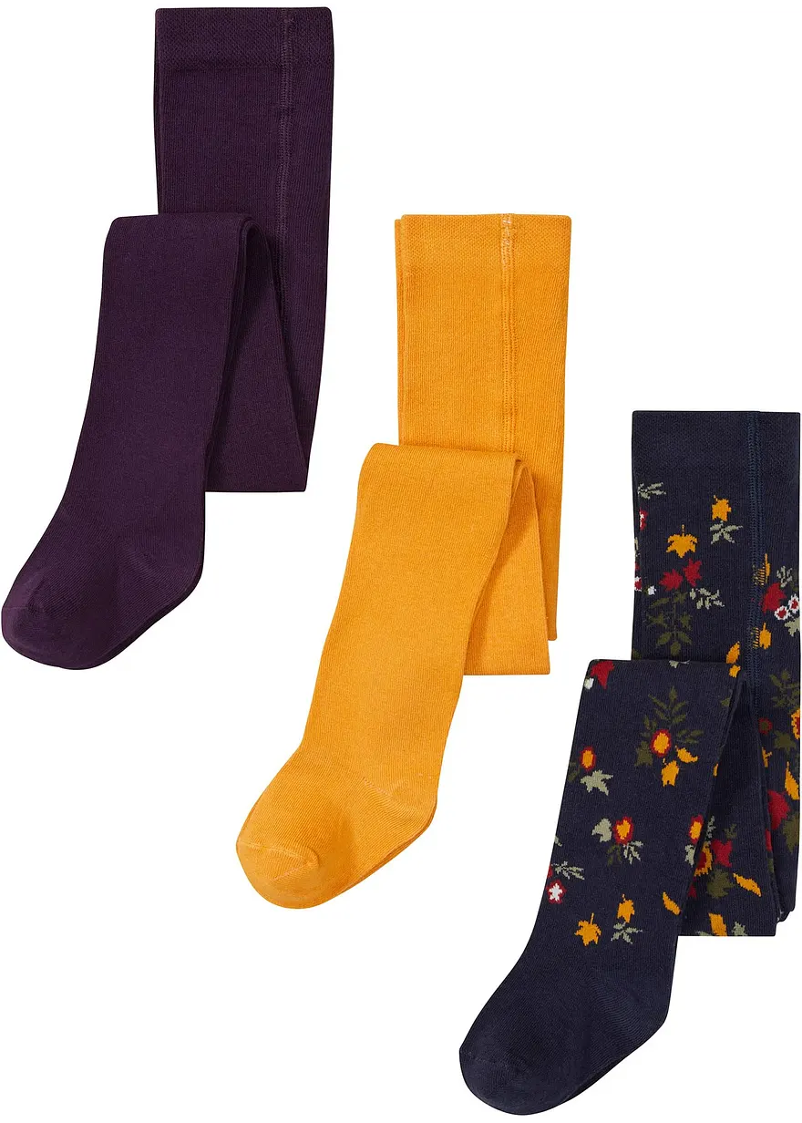 Kinder Strumpfhose mit Bio-Baumwolle (3er Pack)