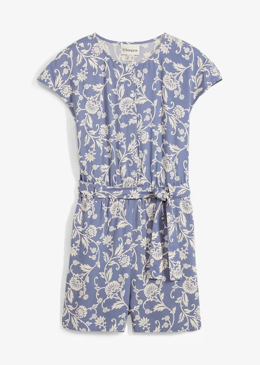 Kurzer Jumpsuit aus fließender Viskose