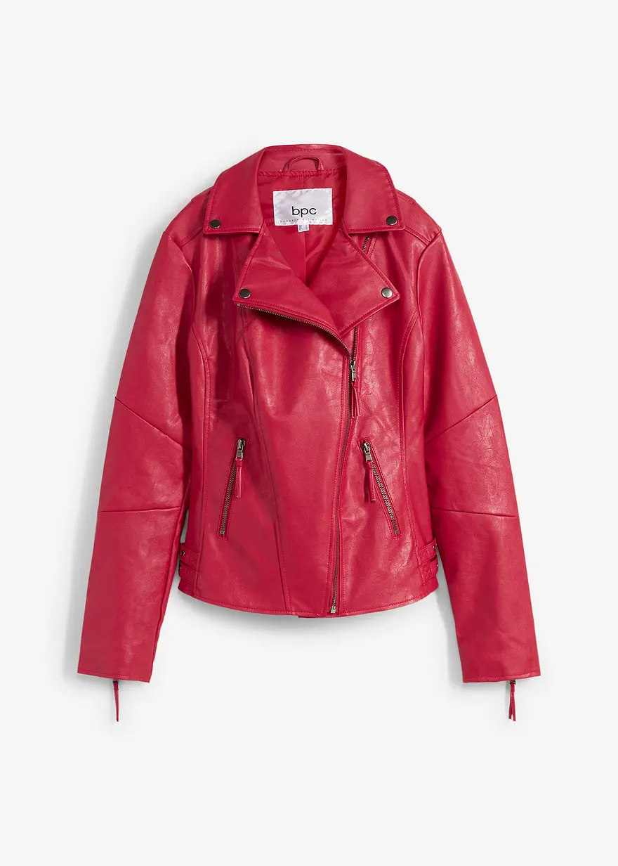 Lederimitat-Jacke