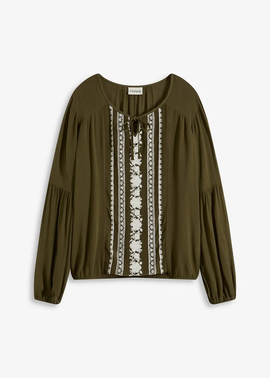 Bluse mit Stickerei
