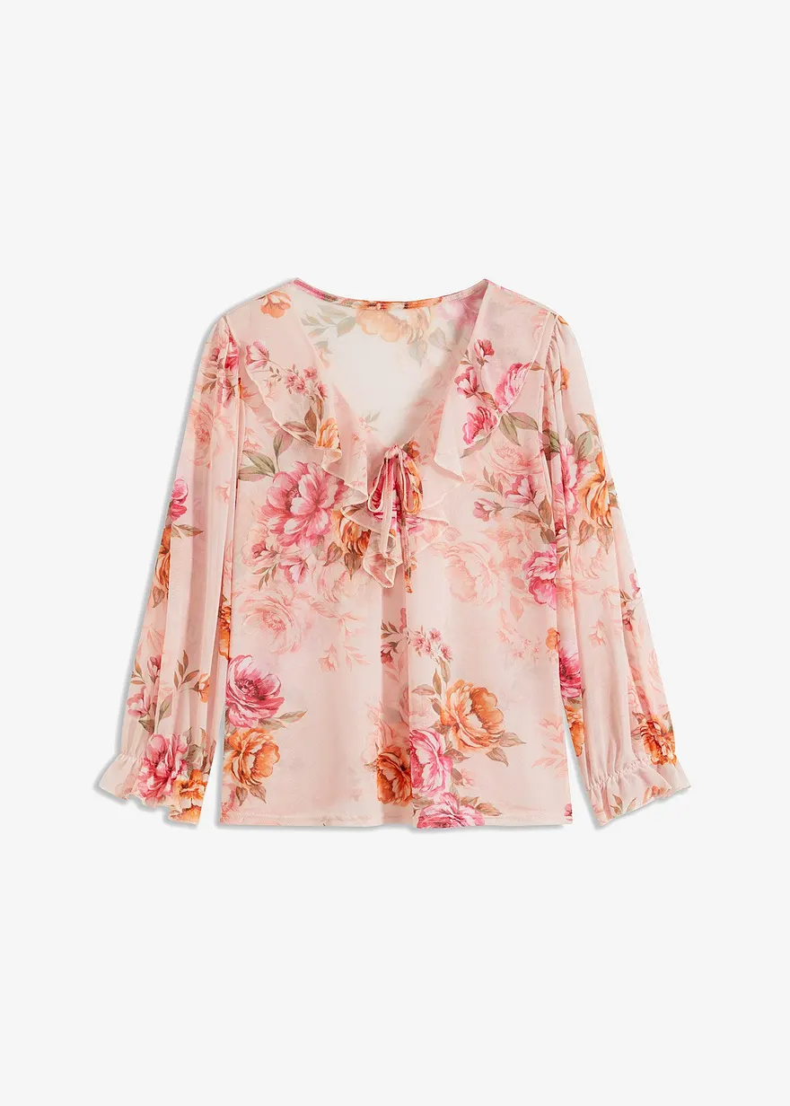 Langarmshirt aus Mesh