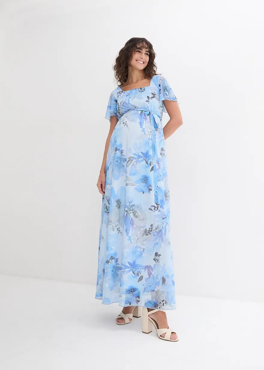 Maxi-Umstandskleid aus zartem Mesh