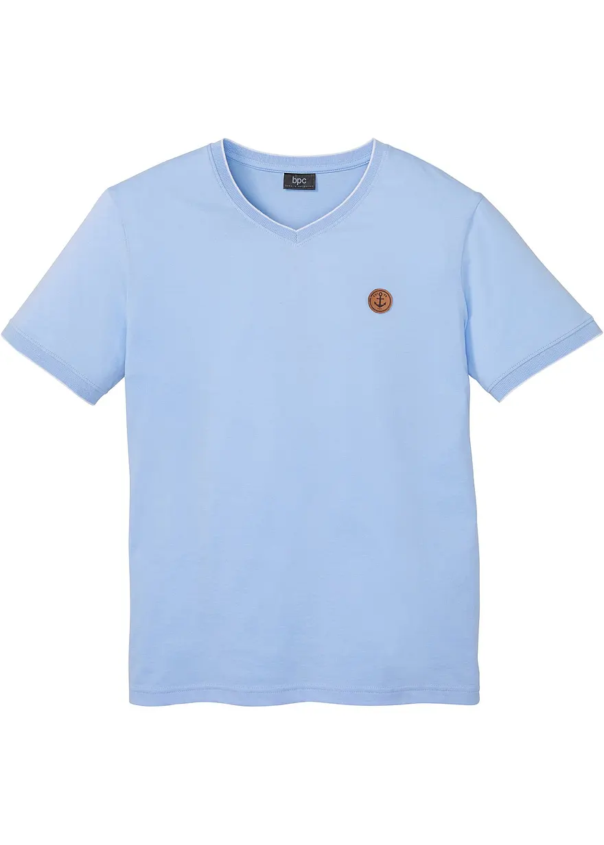 T-Shirt mit V-Ausschnitt in Doppeloptik