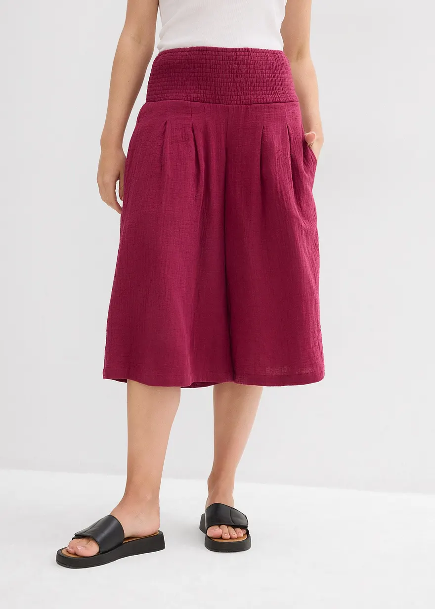 Musselin Capri-Hose