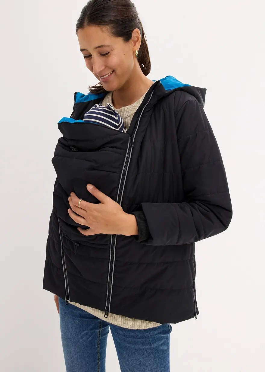 3 in 1 Umstandsjacke mit Trageeinsatz und Reflektoren