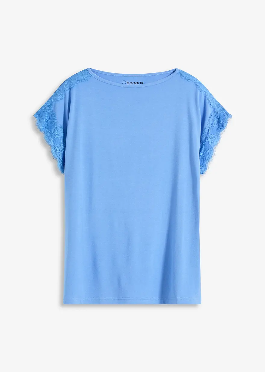 Viskose Shirt mit Spitze