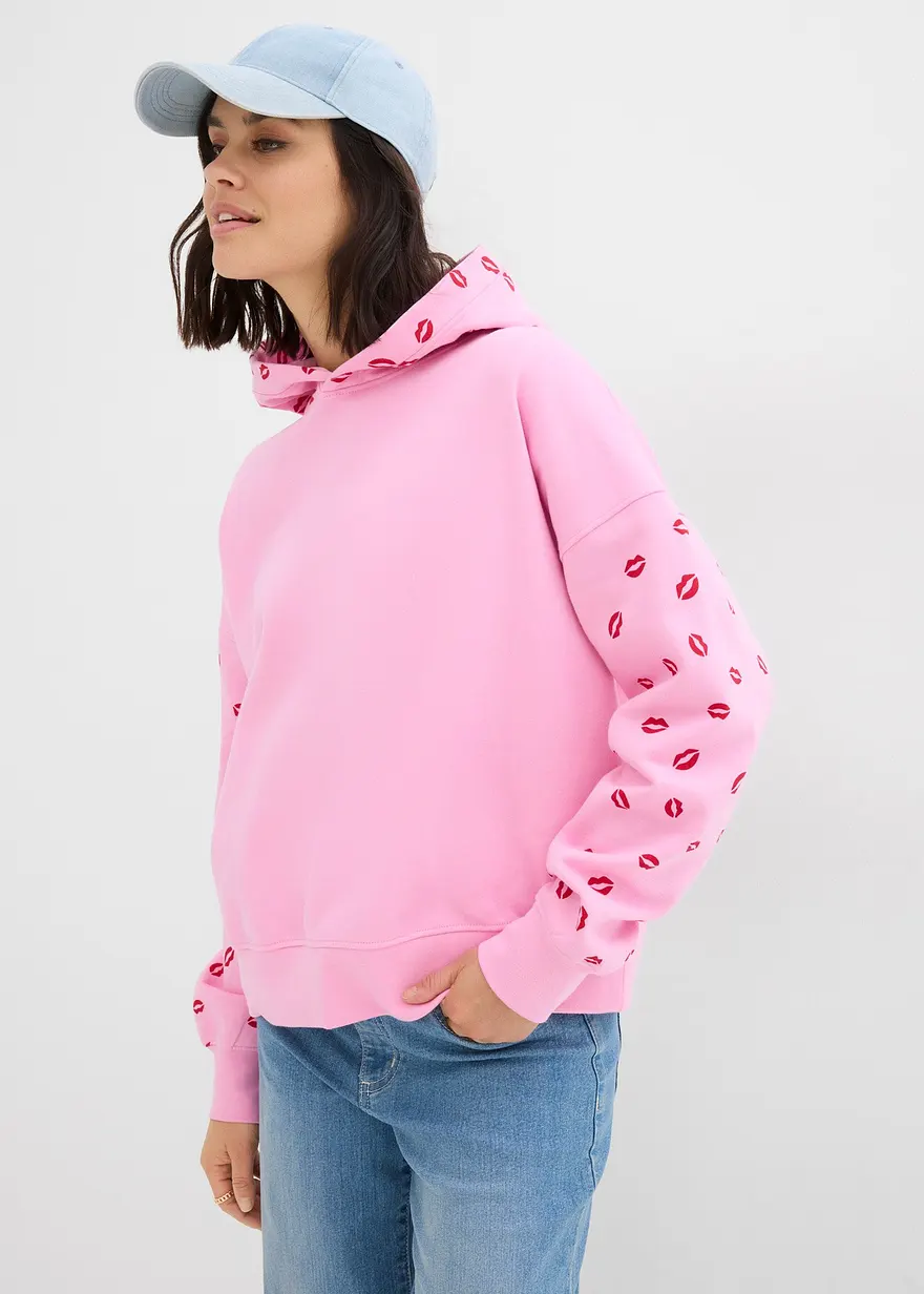 Weiter Hoodie aus reiner Bio-Baumwolle