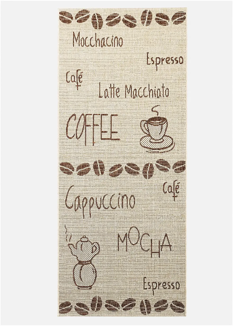 Teppich mit Cappuccino Motiv