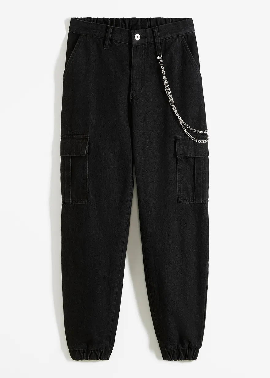Cargo-Jeans mit Kettendetail