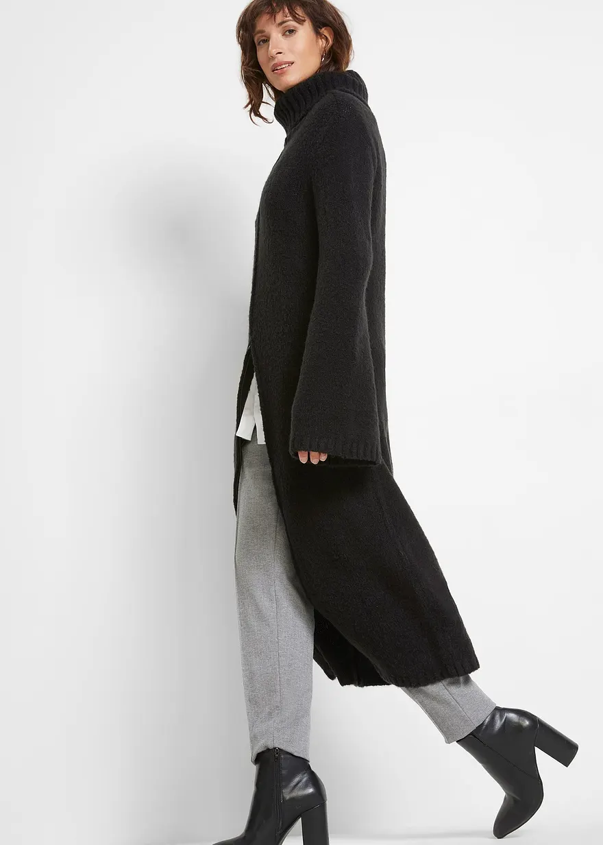Long-Rollkragenpullover mit Tragevariante
