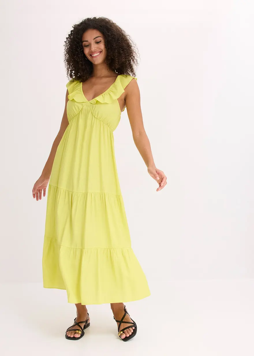 Trägerkleid aus feinem Viskose-Mix