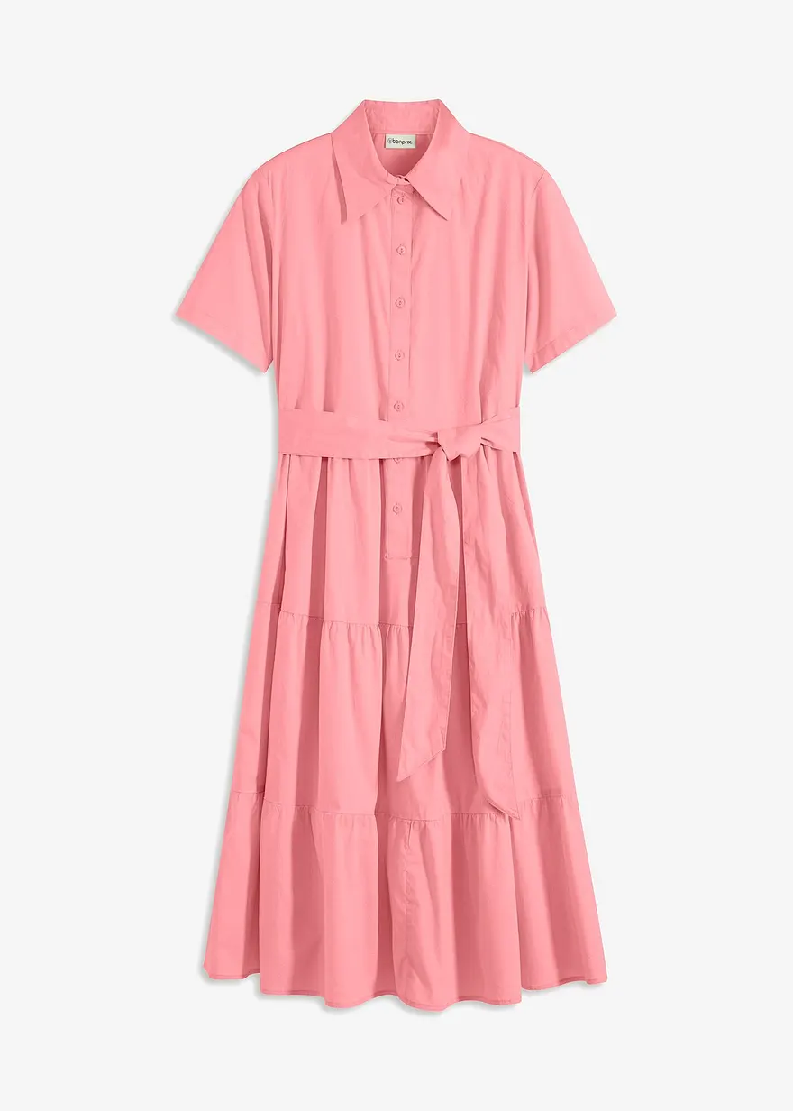 Blusenkleid aus elastischem Baumwoll-Mix