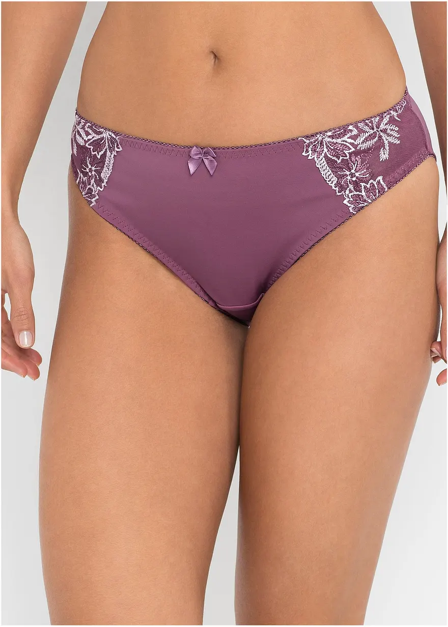 Slip mit zarter Stickerei (2er Pack)