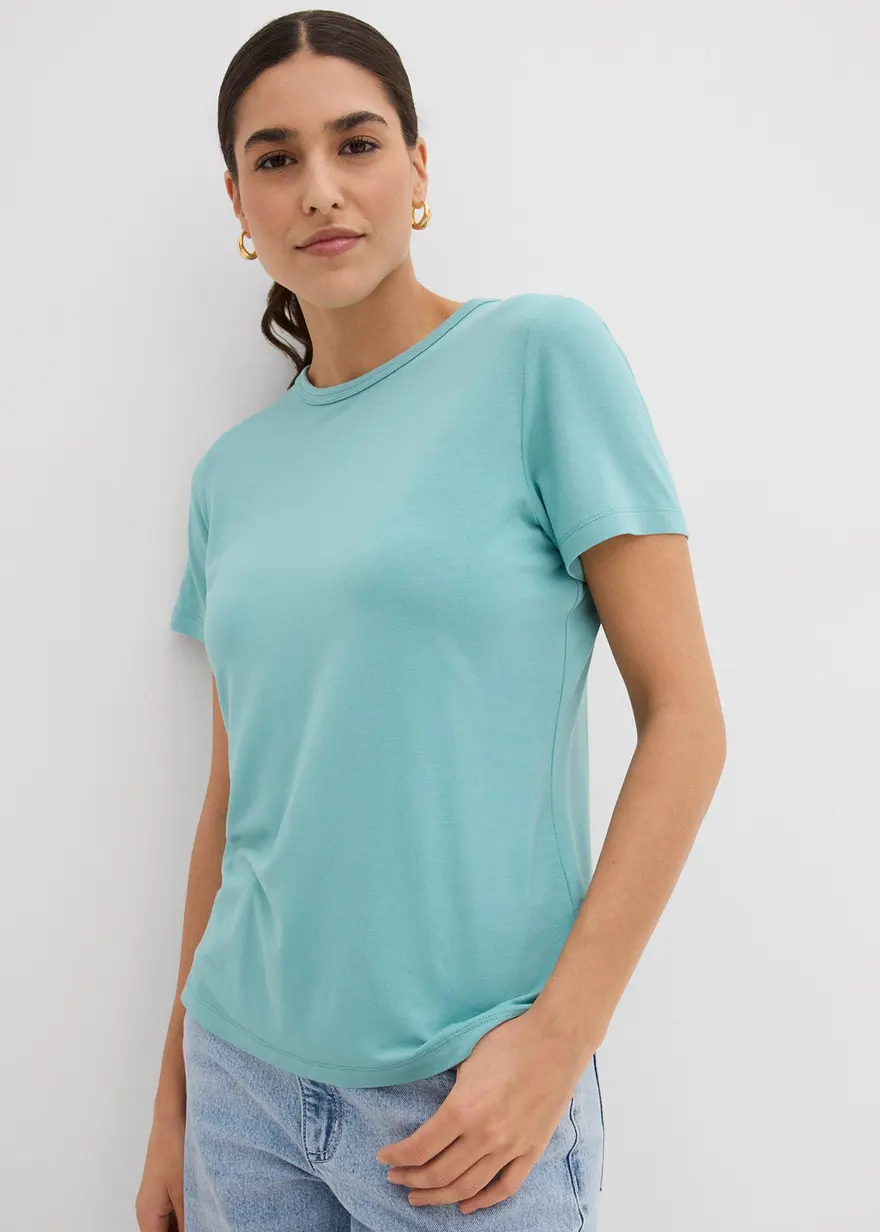T-Shirt aus fließender Viskose