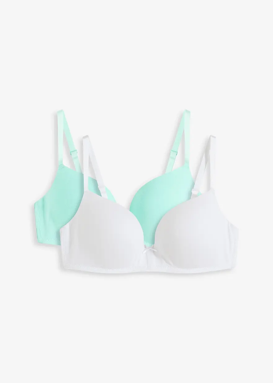 Push-Up-BH ohne Bügel mit Baumwolle (2er Pack)