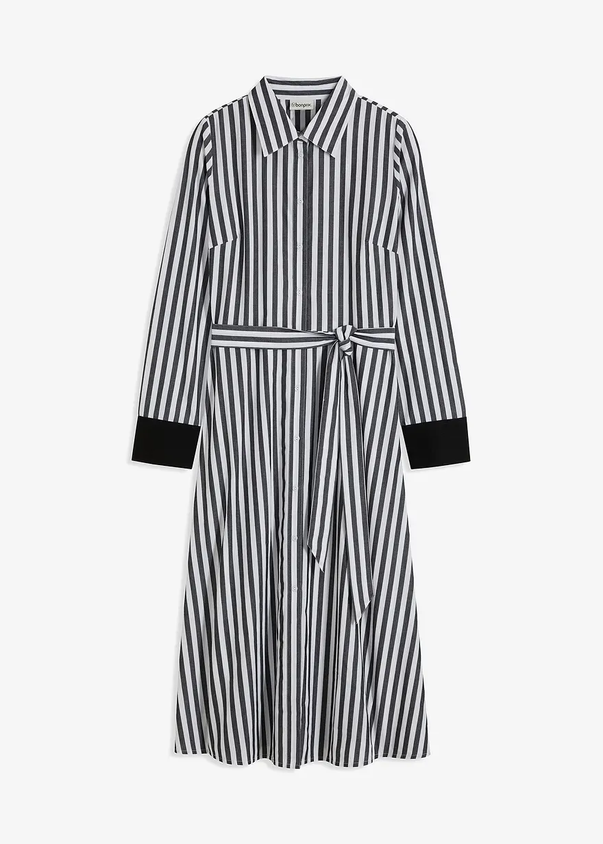 Hemdblusenkleid aus reiner Baumwolle