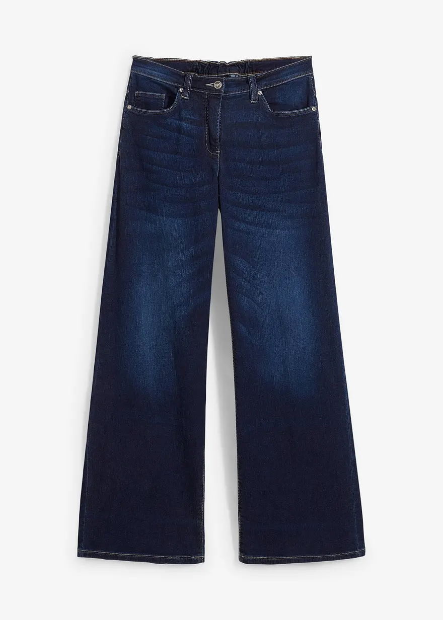 Wide-Leg-Jeans Mid Waist, Bequembund