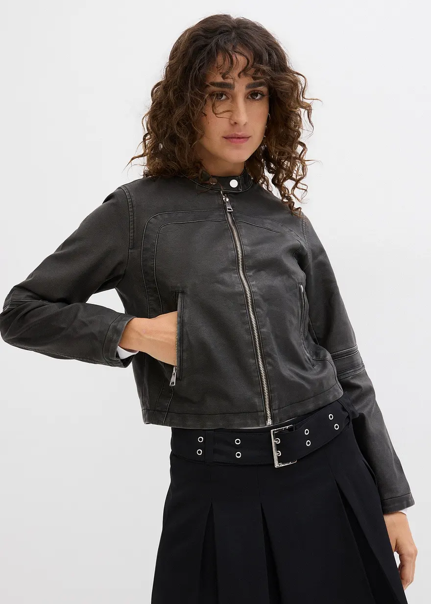 Biker-Jacke im Used Look