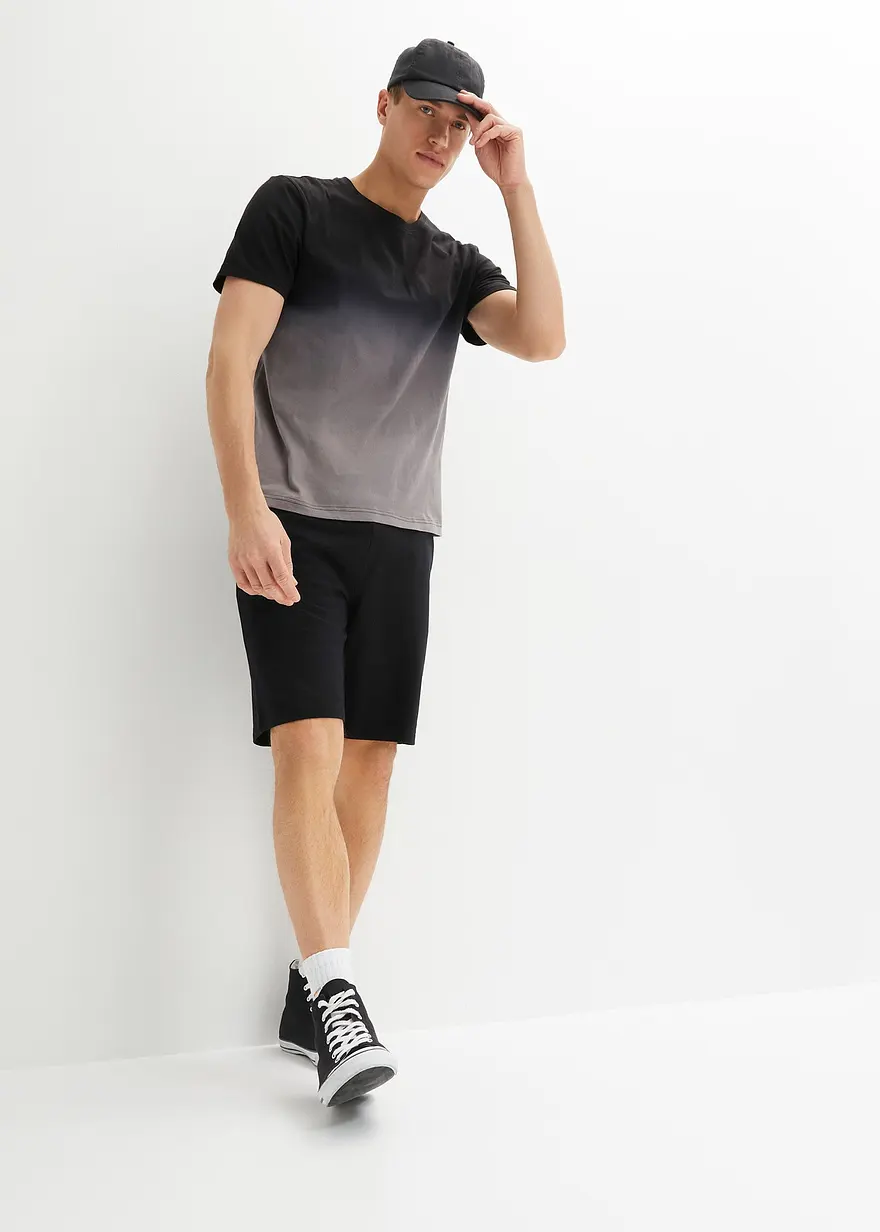 T-Shirt und Sweat-Bermuda (2-tlg.Set), Regular Fit
