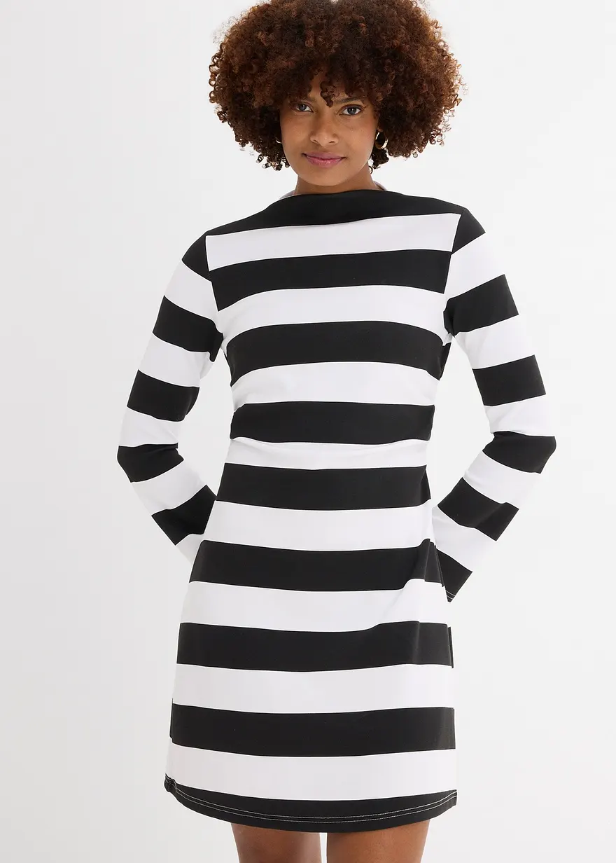 Jerseykleid mit Stehkragen