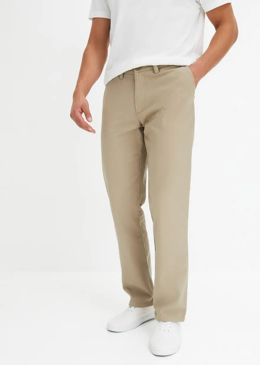 Regular Fit Chinohose aus reiner Baumwolle, Straight
