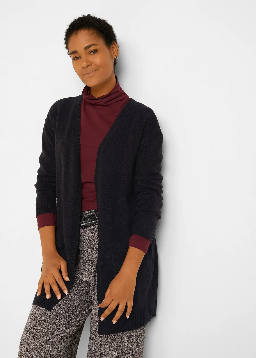 Longstrickjacke