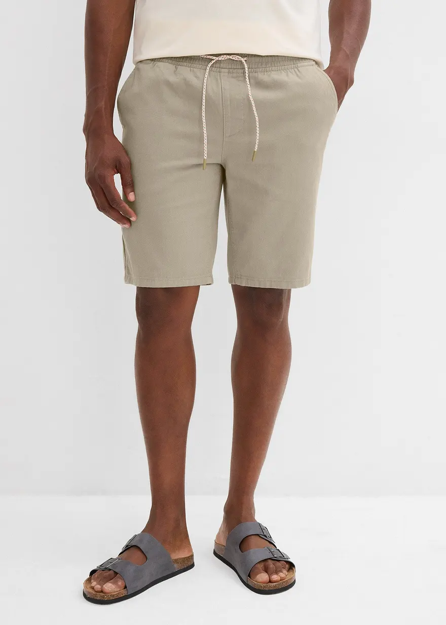 Schlupf-Bermuda aus reiner Baumwolle, Regular Fit