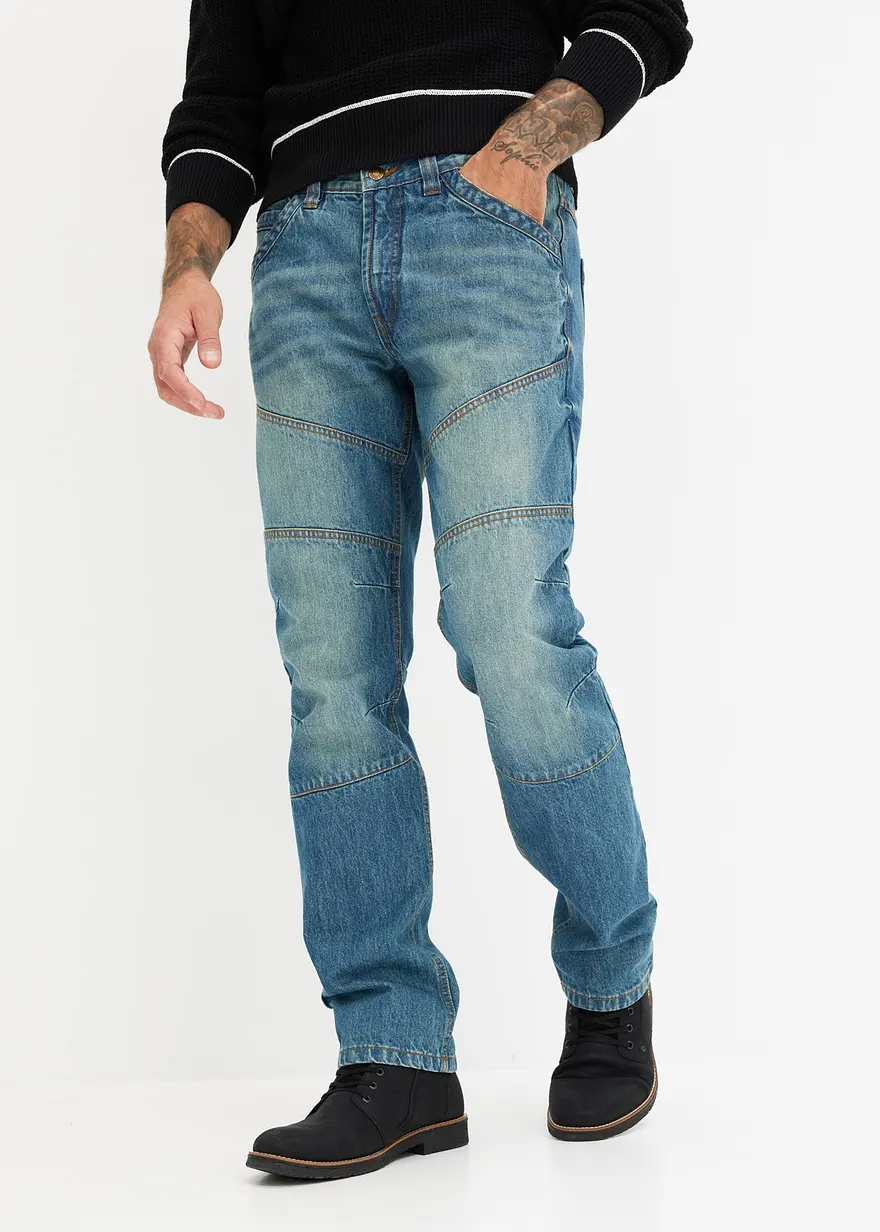 Regular Fit Jeans aus stabilem Denim, Straight