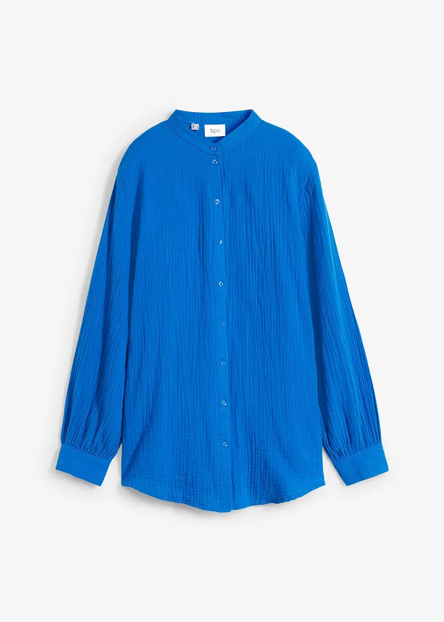 Musselin-Longbluse aus Baumwolle