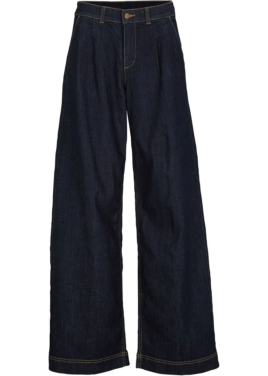 Wide-Leg-Jeans High Waist, Bequembund