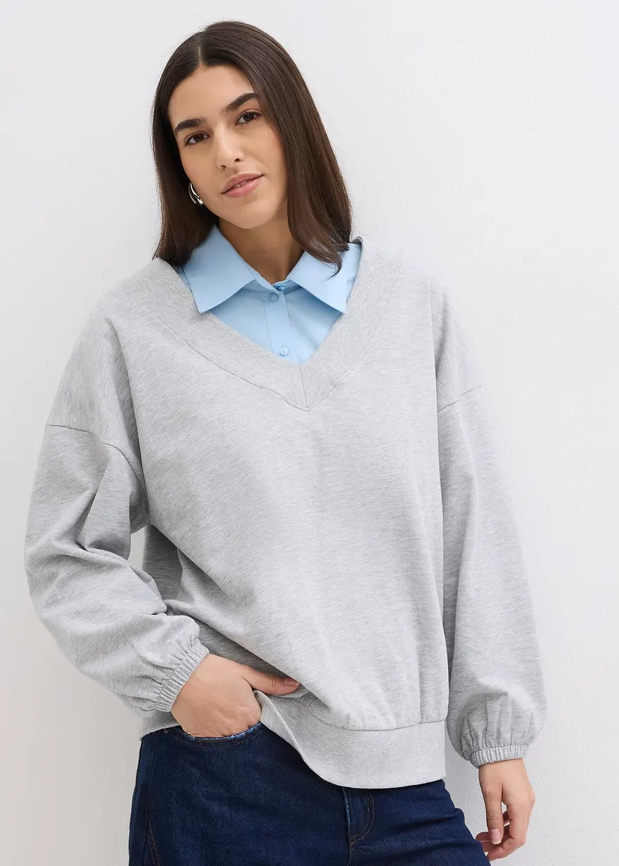 Oversize-Sweatshirt aus weichem Baumwoll-Mix