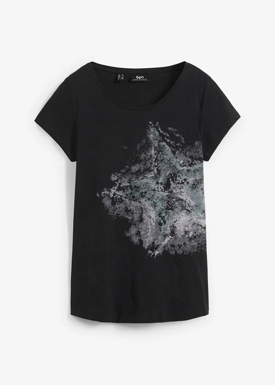 Baumwoll Flammgarn-Shirt, Kurzarm