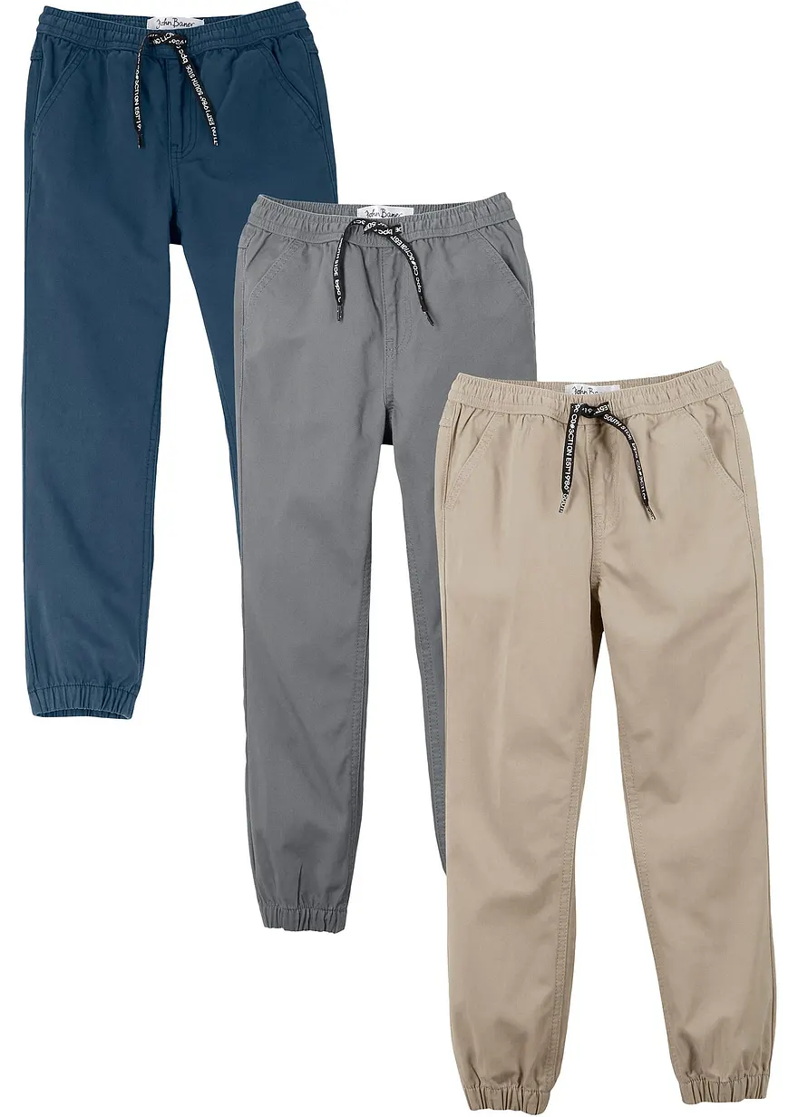 Regular Fit Schlupfhose aus reiner Baumwolle (3er Pack)