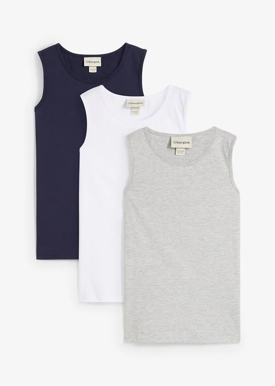 Tanktop mit Baumwolle (3er Pack)