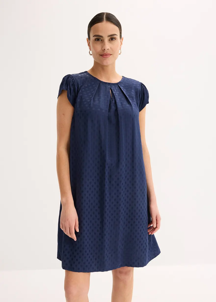 Jaquard-Kleid mit eingelegten falten