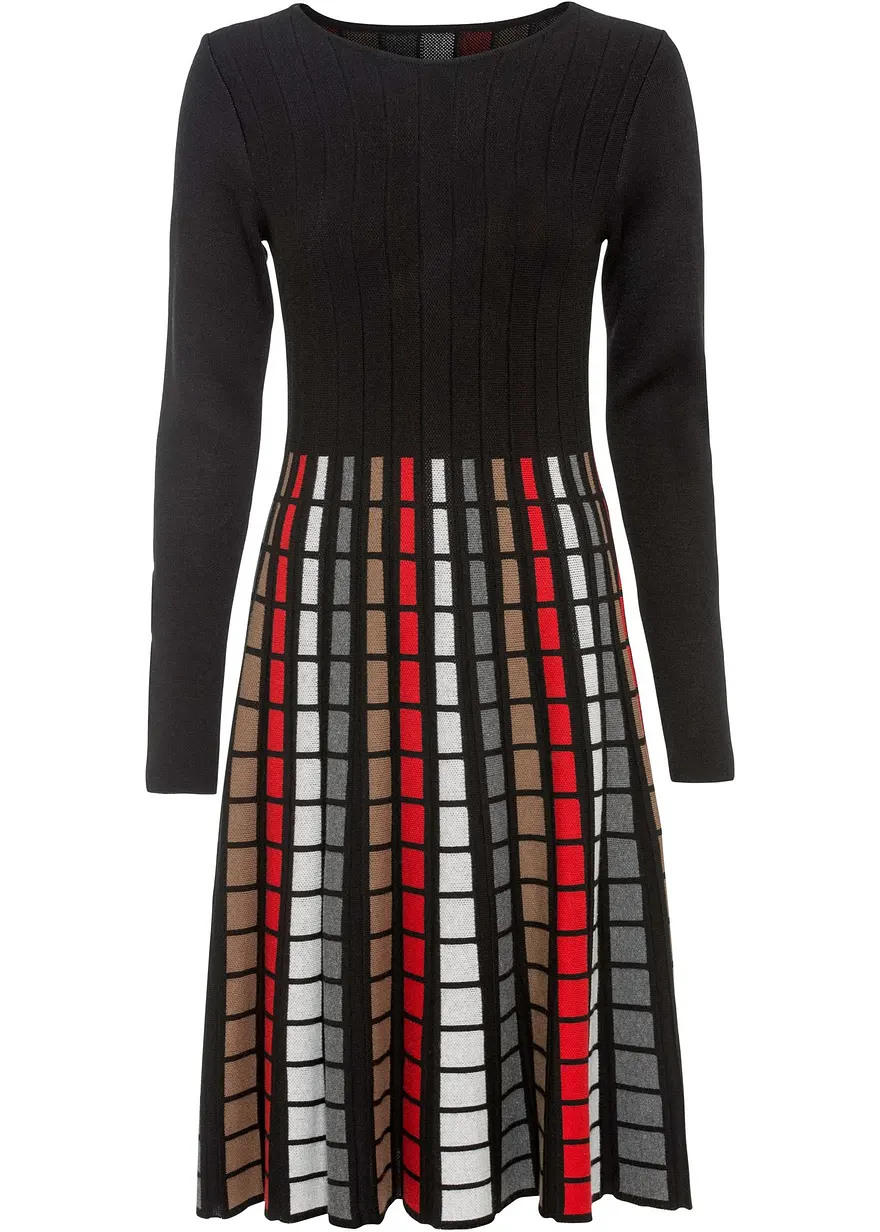 Strickkleid mit Karos