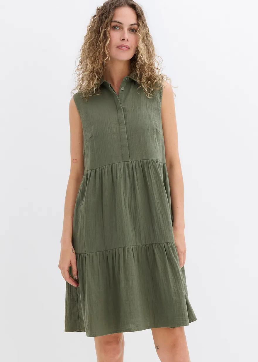 Tunika-Kleid aus luftigem Musselin