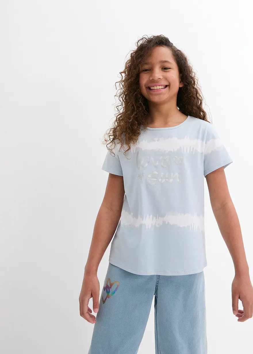 Vokuhila-Shirt aus reiner BioBaumwolle