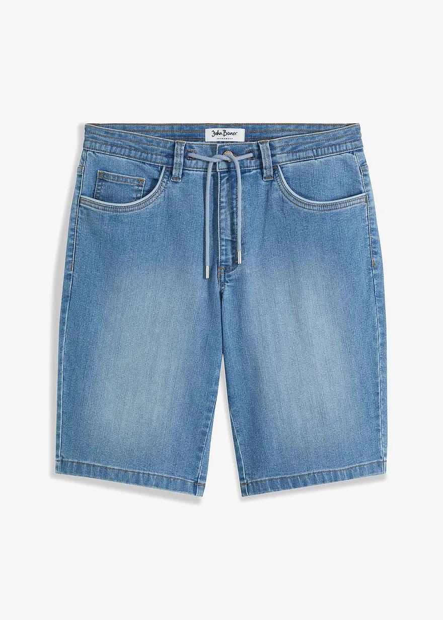 Stretch-Jeans-Bermuda, Regular Fit
