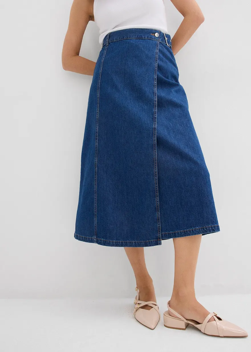 Jeansrock in Wickeloptik, Super Soft
