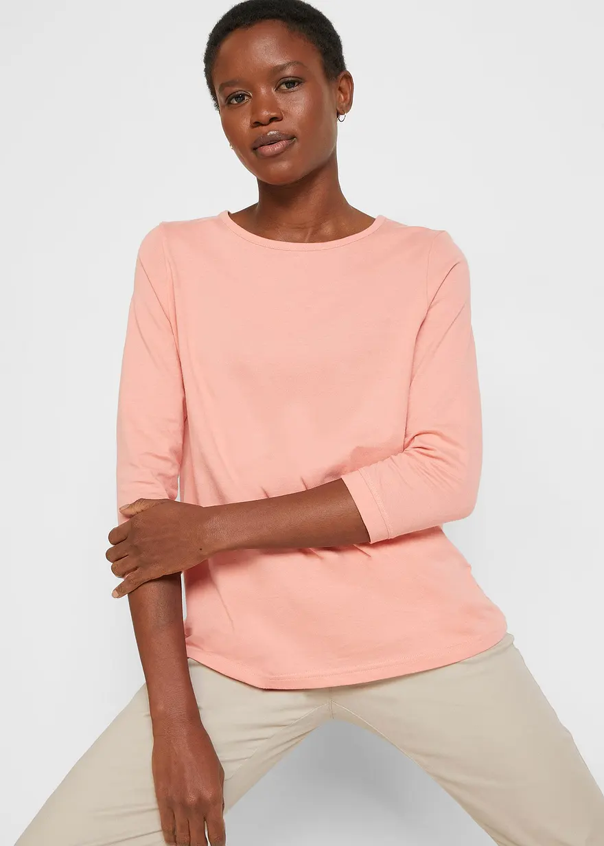 Longshirt mit 3/4-Arm, (5er Pack)