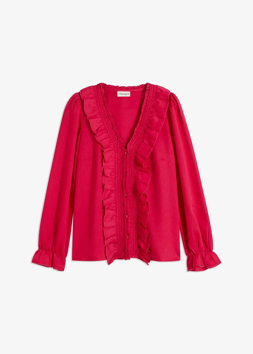 Bluse mit Volants