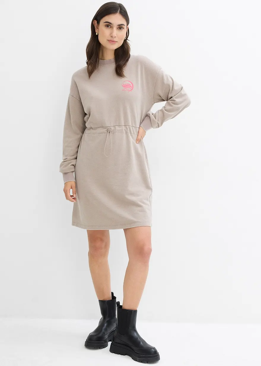 Sweatkleid im used Look