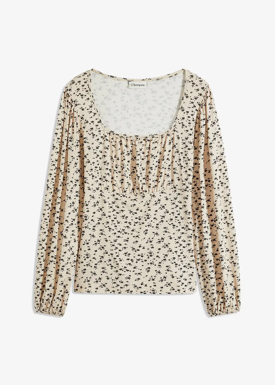 Langarmshirt mit Kräuselung