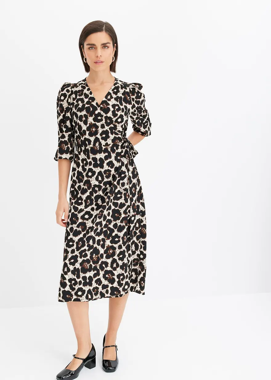bedrucktes Wickelkleid